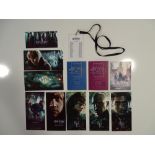 A group of HARRY POTTER premiere tickets for THE DEATHLY HALLOWS PARTS 1 and 2 (2010 and 2011) and