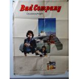 A promotional poster for the BAD COMPANY album 'Desolation Angels' 1979 - folded