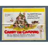 CARRY ON CAMPING (1969) - RENATO FRATINI artwork on this British UK Quad film poster for the 17th