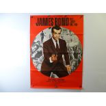 JAMES BOND: A group of German A1 re-release posters: DR NO, YOU ONLY LIVE TWICE, THUNDERBALL,