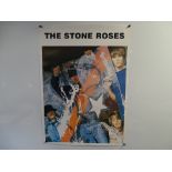 THE STONE ROSES - 'SPLASH' commercial poster for their debut album - rolled - 24" x 34" together