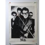 An ELVIS COSTELLO and THE ATTRACTIONS (1978) music poster for the single 'Pump it Up' - rolled