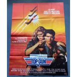 TOP GUN (1986) - French 'Grande' film poster - TOM CRUISE - 46" x 62.5" (117 x 159 cm) - Folded (