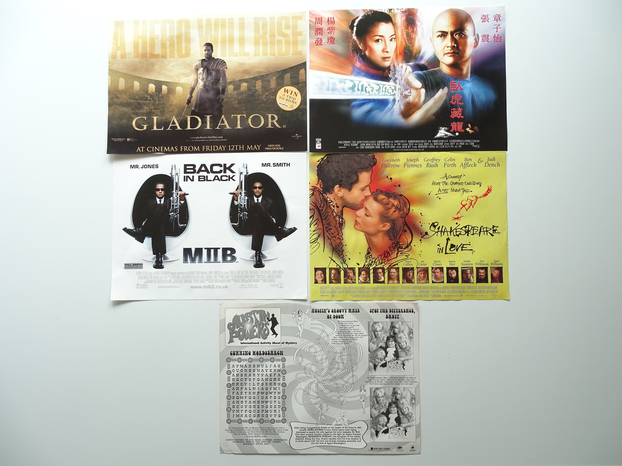 ACTION: A selection of movie memorabilia to include: Five mini posters featuring artwork based on - Image 2 of 8