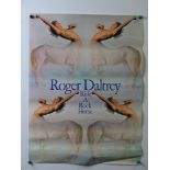 A promotional poster for the ROGER DALTREY album "Ride a Rock Horse" together with an original