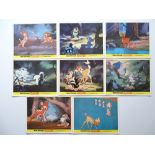 WALT DISNEY: BAMBI (1942) - 1960's RE-RELEASE FRONT OF HOUSE SET together with BAMBI (1980's) UK