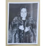 DIANA RIGG AUTOGRAPH - Hand-Signed black & white photograph - Clear DIANA RIGG signature in black '