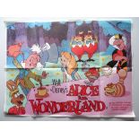 WALT DISNEY: ALICE IN WONDERLAND (1978 Release) - UK Quad Film Posters - Classic WALT DISNEY