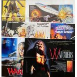 HORROR/SCI-FI LOT (6 in Lot) - Six British UK Quads to include WATCHERS (1988) + WARLOCK (1989) +