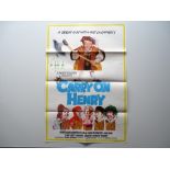 CARRY ON HENRY (1971) - UK One Sheet Film Poster together with a set of 8 x UK Front of House