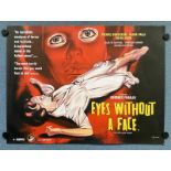 EYES WITHOUT A FACE (1980's) 'Les Yeux Sans Visage' - British UK Quad - BFI Release with Jean Mascii