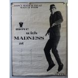 An early vertical UK Quad promotional poster 'MOVE WITH MADNESS AT £1' circa 1979 just after the