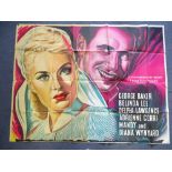 THE FEMININE TOUCH (1956) Ealing Studios - Superb artwork of Belinda Lee - incomplete 6 sheet