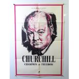 CHURCHILL CHAMPION OF FREEDOM (1965) - UK / International One Sheet Movie Poster (27" x 41" - 68.5 x