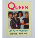 QUEEN - A KIND OF MAGIC - EUROPEAN TOUR 1986 - concert brochure