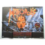 METROPOLIS (1984 Release) - UK Quad Film Poster - Giorgio Moroder re-release - Folded (as issued)