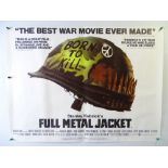 FULL METAL JACKET (1987) - STANLEY KUBRICK - British UK Quad film poster Rolled