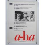 A-HA - March / April 1988 UK Tour Poster (28" x 20") rolled