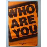 A promotional poster for THE WHO's album WHO ARE YOU released in 1978 - rolled