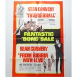 JAMES BOND: THUNDERBALL / FROM RUSSIA WITH LOVE (1968) Double Bill - US One sheet movie poster -