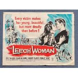 LEECH WOMAN, THE (1960) - British UK Quad - Printed in England by T. P. Ltd - - Folded (as issued)
