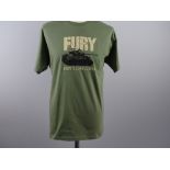 FURY (2014) - Film / Production Crew Issued Clothing to include: an XL khaki green Second Unit T-