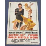 JAMES BOND: MAN WITH THE GOLDEN GUN (1970's) - Italian 2-Fogli - Robert McGinnis artwork - 41" x 81"