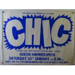 A UK Quad concert poster for the group CHIC - appearing at The Odeon Hammersmith Saturday 20th