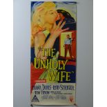 THE UNHOLY WIFE (1957) DIANA DORS and ROD STEIGER - colourful artwork on this Australian Daybill -