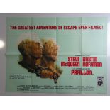 STEVE MCQUEEN: A pair of UK Quad film posters including PAPILLON (1974 - TOM JUNG art) and THE