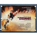 GOONIES (1985) - DREW STRUZAN artwork on this British UK Quad film poster for this popular 1980's