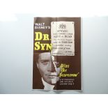 WALT DISNEY: DR SYN (1963) (alias the Scarecrow) - re release UK Quad and DR SYN Double Crown (30" x