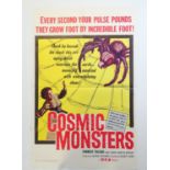 COSMIC MONSTERS (1958) - US One Sheet movie poster - folded