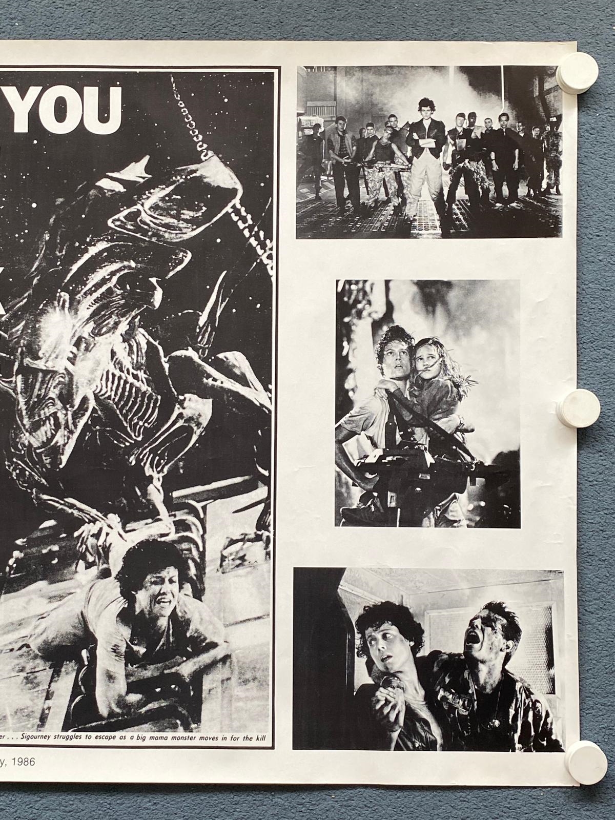 ALIENS (1986) - British UK Quad - 'Newspaper' style artwork - - Rolled (as issued) - Image 3 of 4