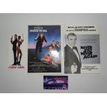JAMES BOND: Assorted premiere brochures and tickets from: LICENCE TO KILL (1989), NEVER SAY NEVER