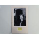 AUTOGRAPH: DAME VERA LYNNE - mounted photograph and autograph display - this item has been