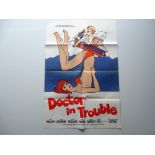 COMEDY: PAIR OF UK FILM POSTERS To include: DOCTOR IN TROUBLE (1970) UK One Sheet Movie Poster (