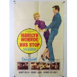 BUS STOP (1956) - A US One Sheet movie poster for the American drama starring Marilyn Monroe -