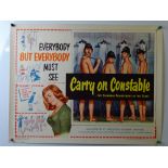CARRY ON: A pair of US half sheets to include CARRY ON CONSTABLE (1960) and CARRY ON SPYING (1964) -