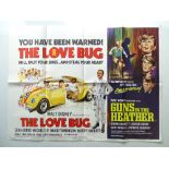 HERBIE LOT: A PAIR OF UK QUAD FILM POSTERS to include: THE LOVE BUG / GUNS IN THE HEATHER (1968) -