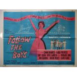 FOLLOW THE BOYS (1944) later re-release UK Quad film poster