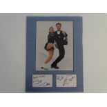 AUTOGRAPHS: JANE TORVILLE AND CHRISTOPHER DEAN - mounted photograph and autographs display - this