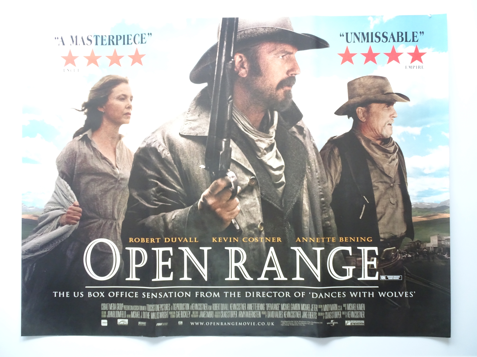 OPEN RANGE (2003) A pair of UK Quad Film Posters - Advance and Main designs - rolled as issued (2) - Image 2 of 2