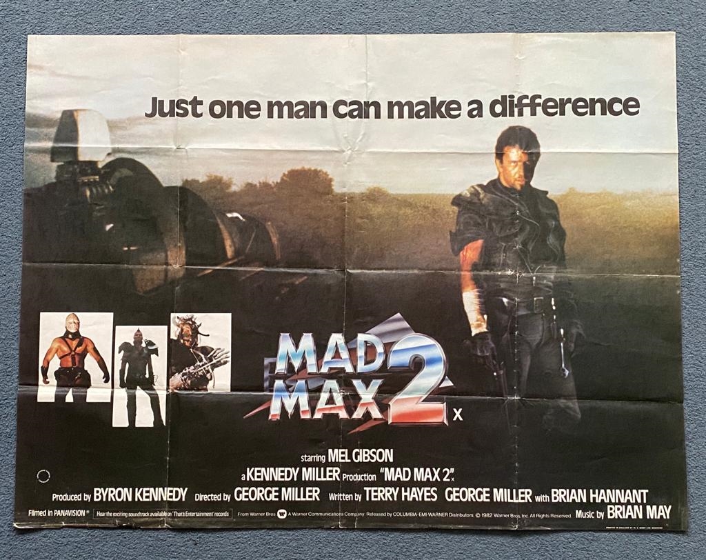 MAD MAX 2 (1982) - British UK Quad - Mel Gibson reprising his role as Max Rockatansky in this all-