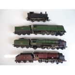 OO SCALE MODEL RAILWAYS: A group of steam locomoti