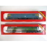 OO SCALE MODEL RAILWAYS: A pair of HORNBY Class 47