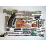 OO SCALE MODEL RAILWAYS: A quantity of buildings a