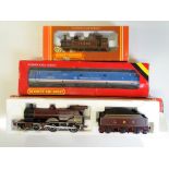 OO SCALE MODEL RAILWAYS: A pair of HORNBY steam lo