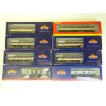 OO SCALE MODEL RAILWAYS: A group of Mark 1 coaches