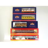 OO SCALE MODEL RAILWAYS: A mixed group of coaches